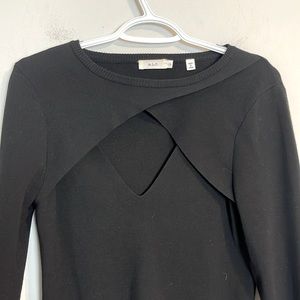 A.L.C. Black stretchy long sleeve top size large